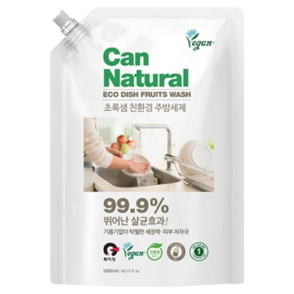 지크린 초록샘 친환경 천연 주방세제 젖병세척이 가능한 주방세제, 1.2L, 1개 19,580원
