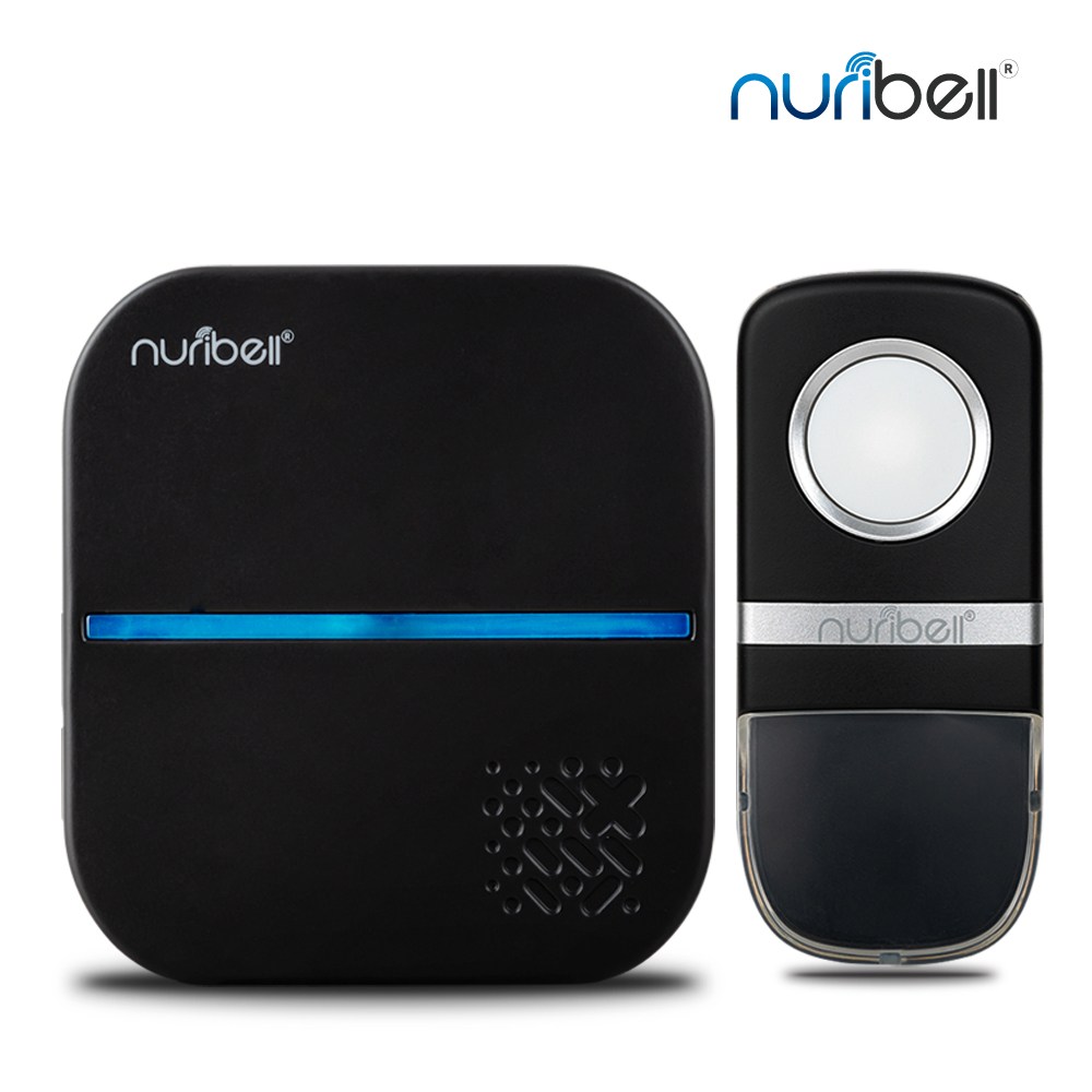 누리벨 LED 무선초인종 라인 차임벨세트 블랙 19,500원