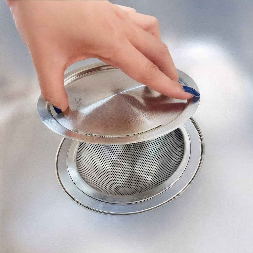 더화이트 스텐 304 배수구망 + 커버 세트 / 싱크대 음식물 거름망, 1개, 1개입 12,900원