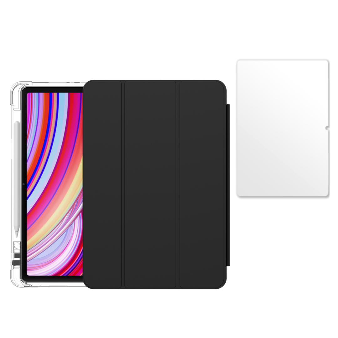 칸탐 샤오미 패드 호환 커버 케이스 + 강화유리 액정보호필름 세트, 블랙, 1개 9,900원