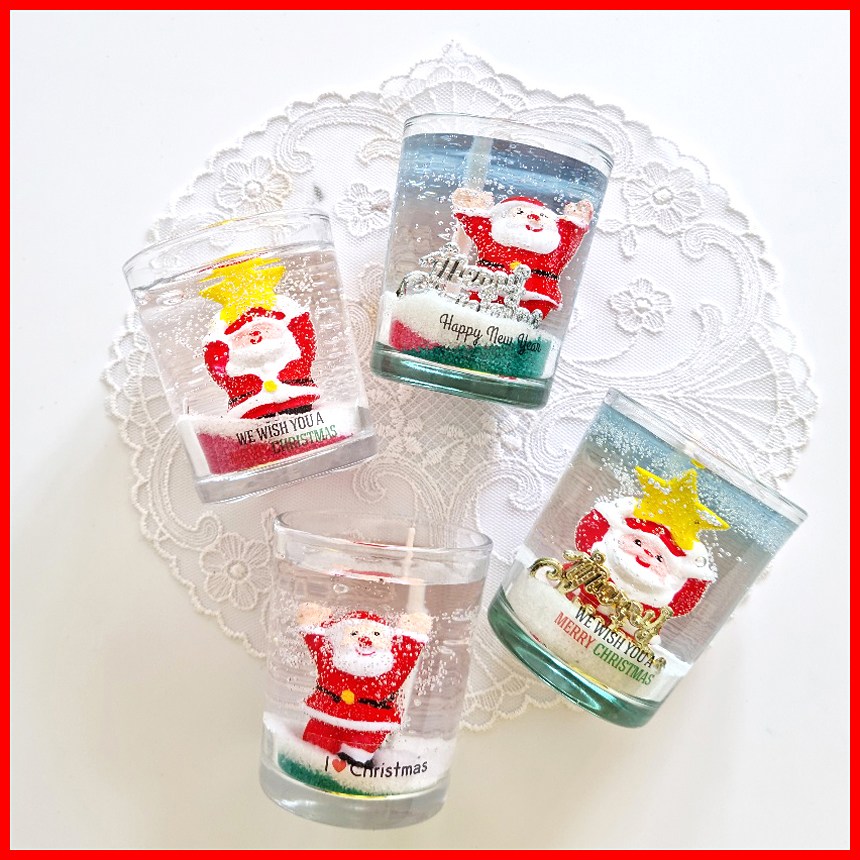 (5온즈 4개만들기) 별산타-크리스마스 양초 젤캔들 키트 만들기(150ml/4) 32,000원