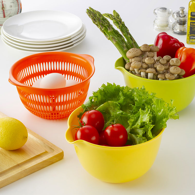 이노마타 컬러채반 6P세트 믹싱볼 다용도 물빠짐 계량 베이킹 볼 18,750원