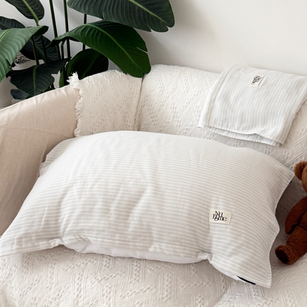 누홈 교체편한 순면거즈 밀림방지 밴딩 베개커버 16,500원