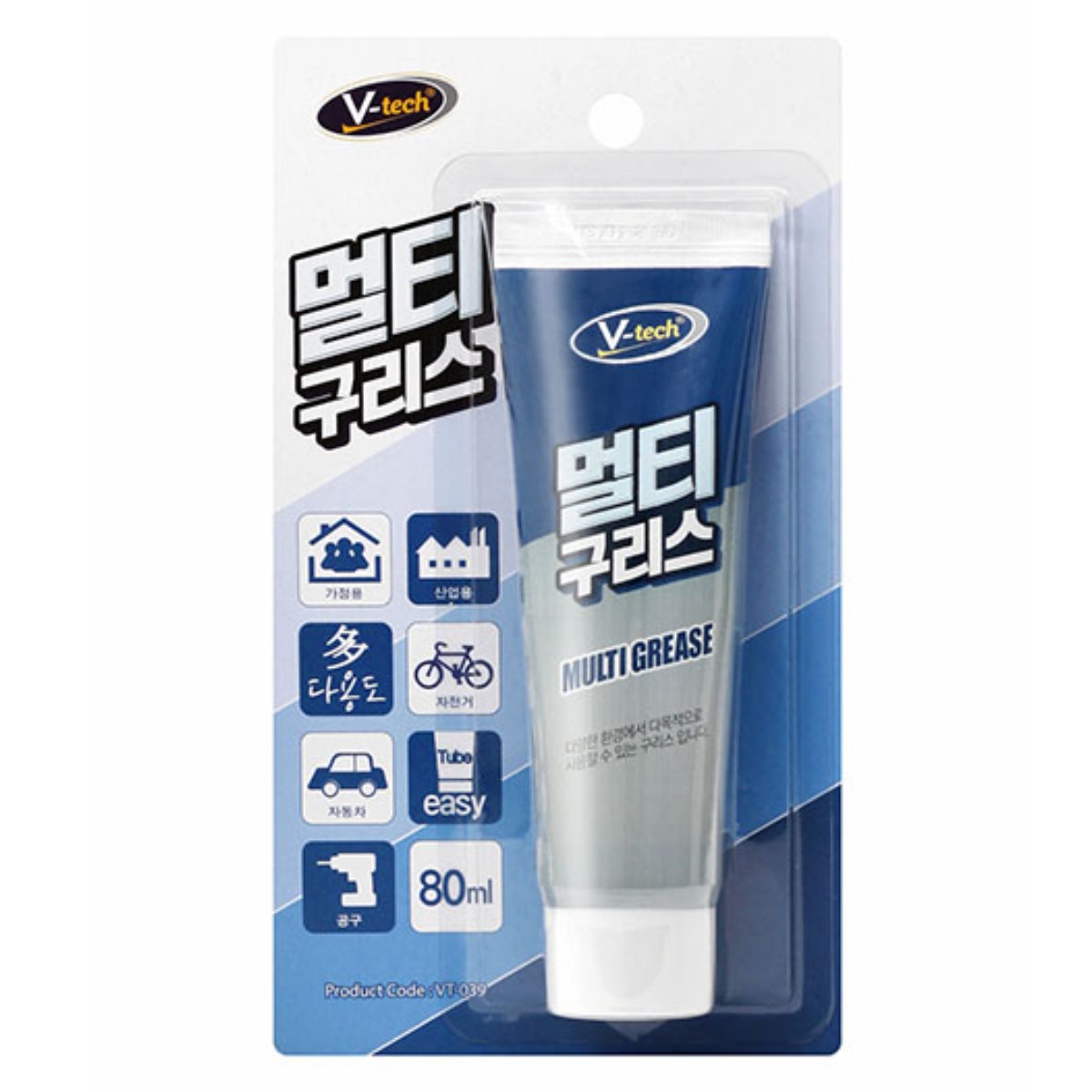 브이텍 VT-039 튜브타입 다용도 멀티 구리스 80ml, 1개 3,500원