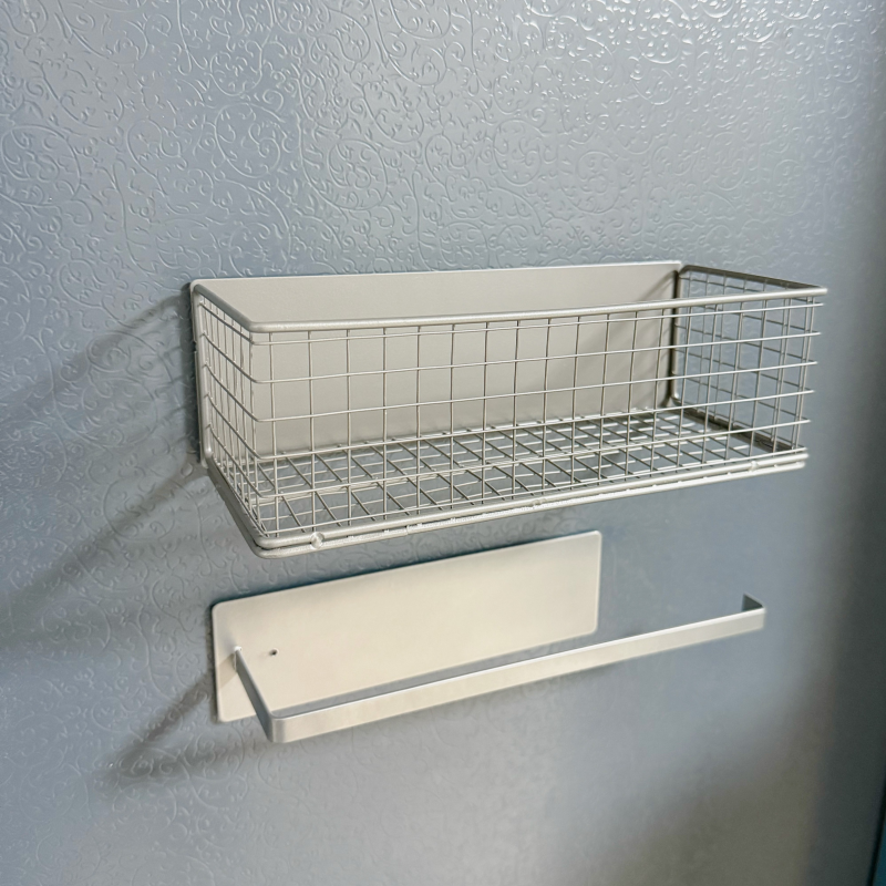 슈랜헤이 현관문 냉장고 다용도 자석선반 타올걸이 세트, 그레이, 1세트 12,980원