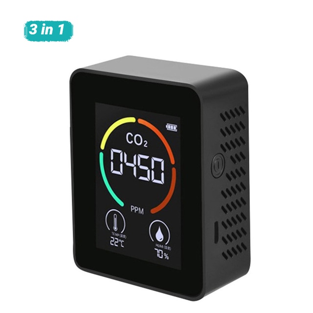 5 인 1 다기능 디지털 공기 감지기 TVOC HCHO 분석기 CO2 미터 온도 습도 측정기 스마트 품질 모니터 39,640원