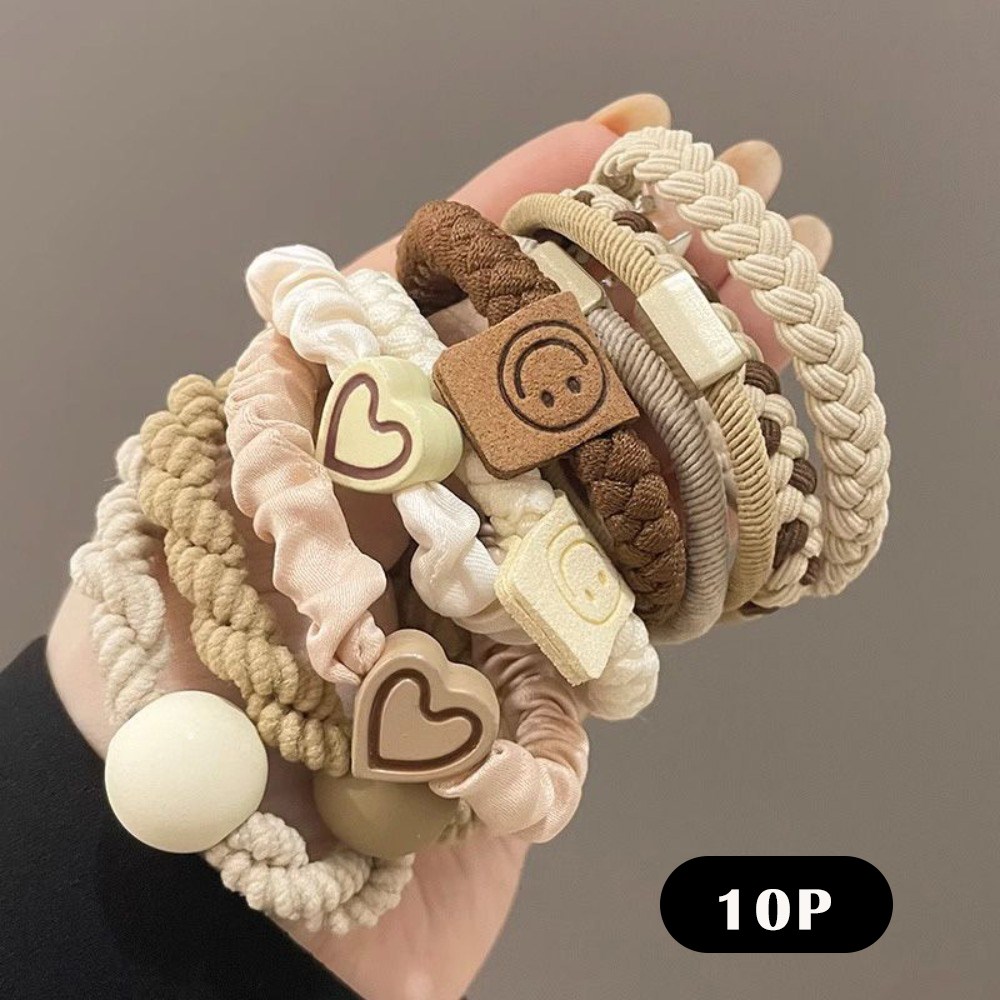 여성 고탄력 포니테일 머리끈 짱짱한 무매듭 헤어고무줄 4,780원