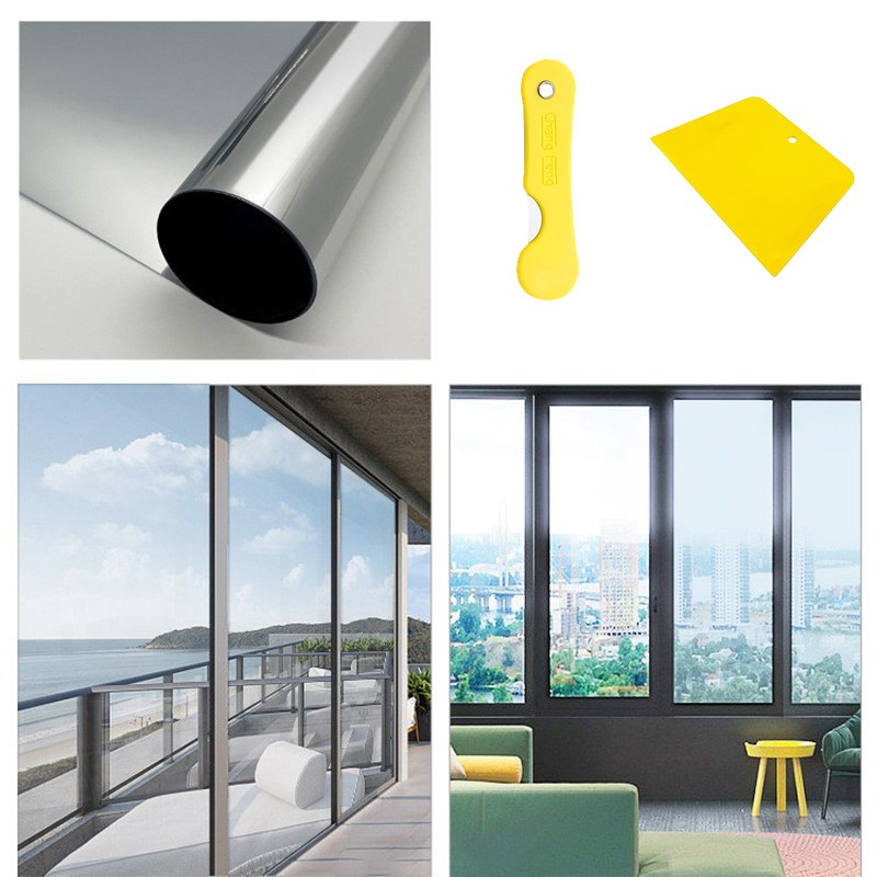 Aram 자외선차단 사생활보호 베란다 창문시트지 단열필름 썬팅지 5m, 양면실버 37,080원