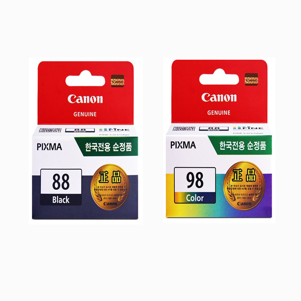 캐논 정품잉크 PG-88 CL-98 E500 E510 E600 E610 옵션선택, 1개, PG88(검정/정품잉크)+CL74(3색컬러/정품잉크) 60,180원