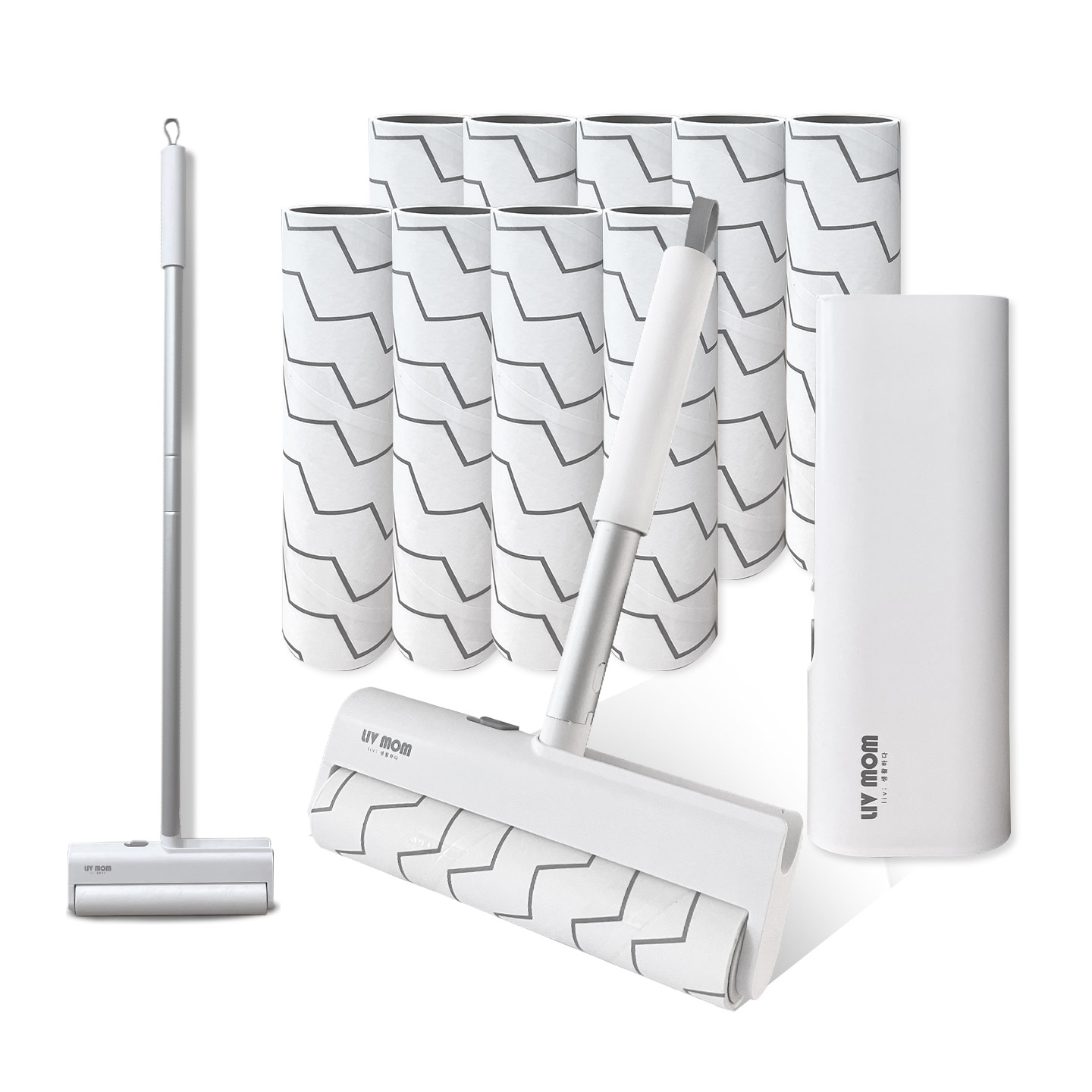 리브맘 매직핸들 돌돌이 길이조절 22cm(본체+거치대+리필+밀대봉), 1세트 36,900원