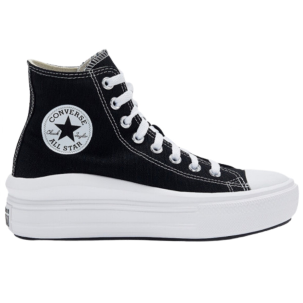(국내매장판)정품 컨버스 척테일러 올스타 무브 블랙 하이+고무끈 96,500원