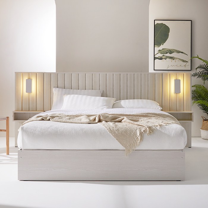 보루네오 엘리브 Peace 침대 프레임 호텔형 수납 템바보드 슈퍼싱글/퀸 , 기사님 방문설치 149,000원