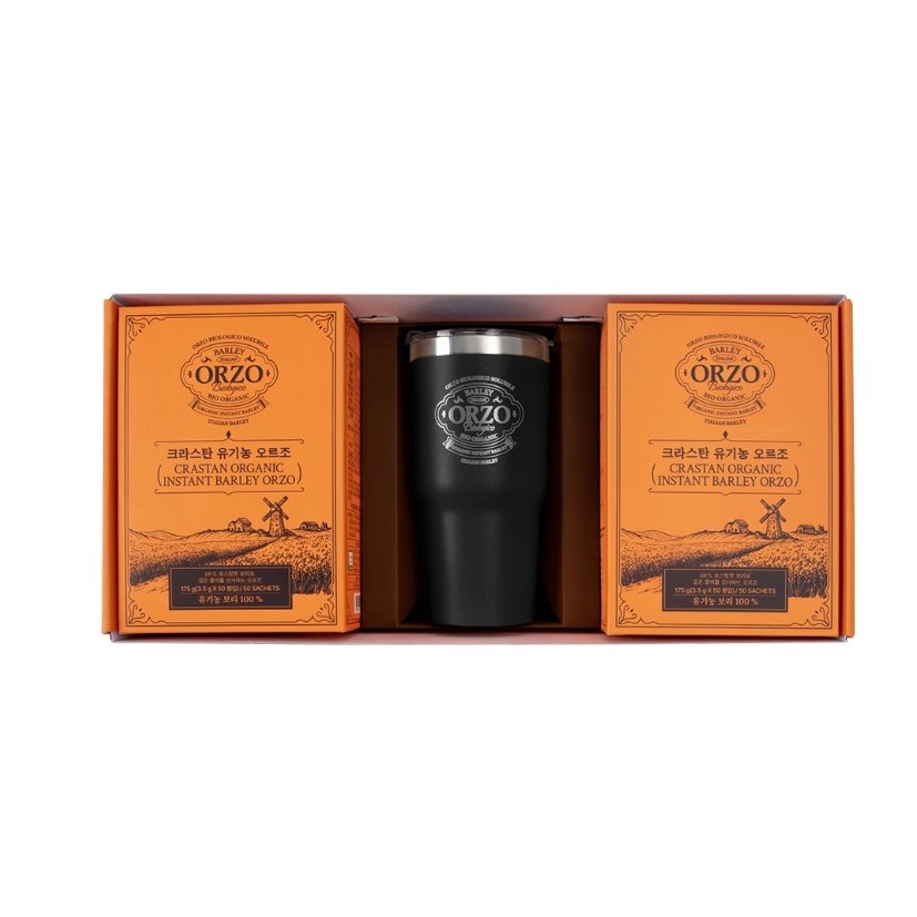 크라스탄 유기농 오르조 이탈리안 보리차 스텐텀블러 세트 임산부커피, 4세트, 스텐텀블러 + 스틱 100개 184,800원