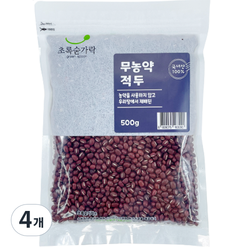 초록숟가락 무농약 적두, 4개 87,600원