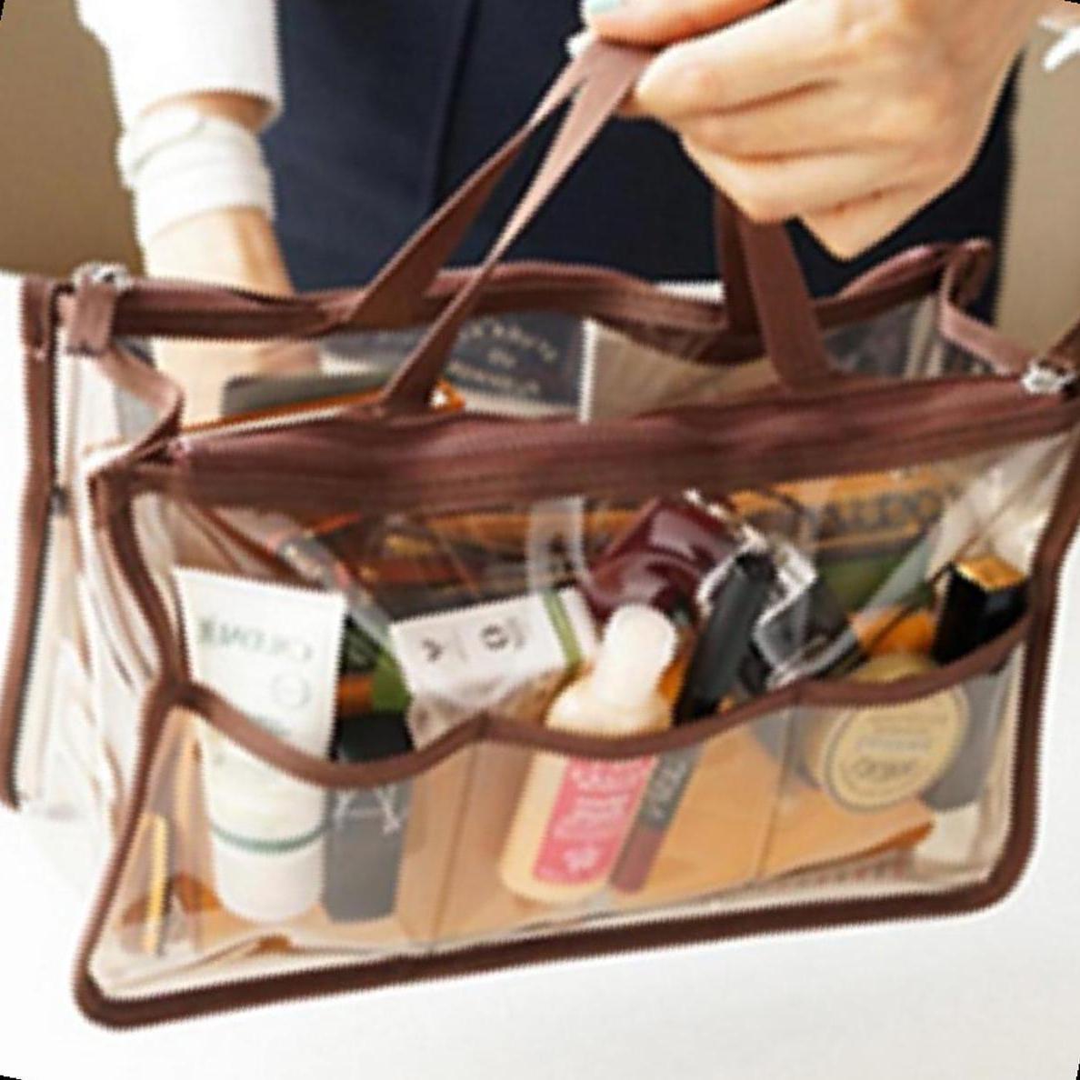 투명비닐 더블지퍼 방수파우치 화장품정리 여행용 세면가방 욕실수납 이너백 8,470원