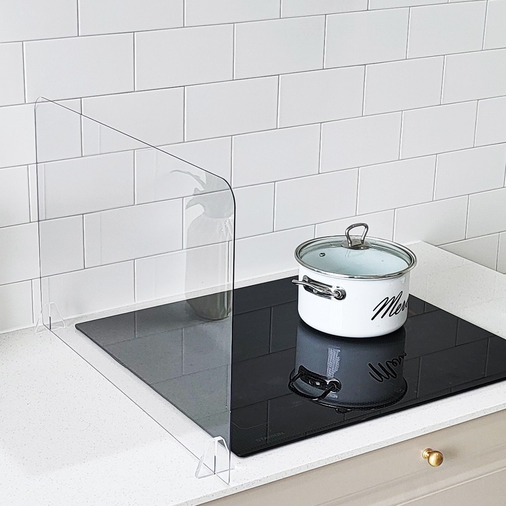 인덕션가림막 PC 투명 인덕션가드 가스렌지칸막이 기름튐방지 싱크대물막이 오염방지 칸막이 10,000원