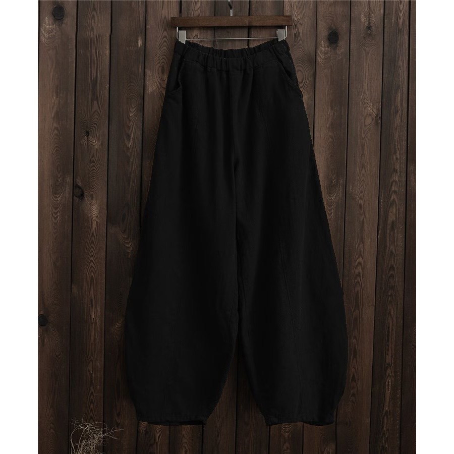 루엔나 여성용 면마 린넨 와이드팬츠 루즈핏 캐주얼 여름 밴딩 긴바지 27,600원