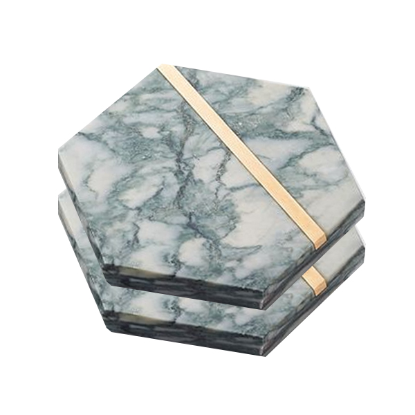 마켓피오 고급 대리석 골드라인 티코스터 12,700원