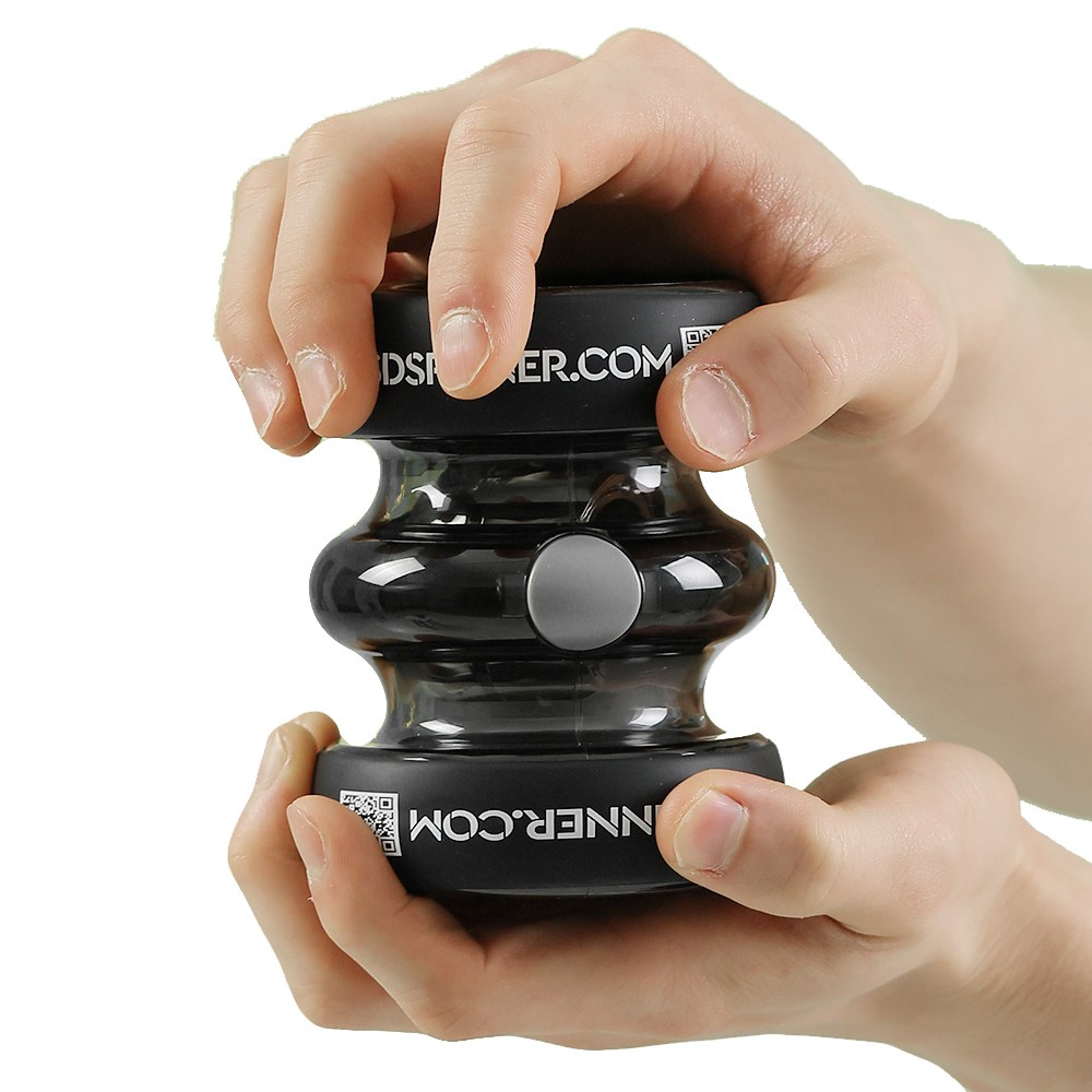 NSD스피너 파워사이클 국제특허 양손형 전자동 자이로볼 전완근 완력 팔뚝 강화 운동 홈트, 1개, 블랙 198,000원