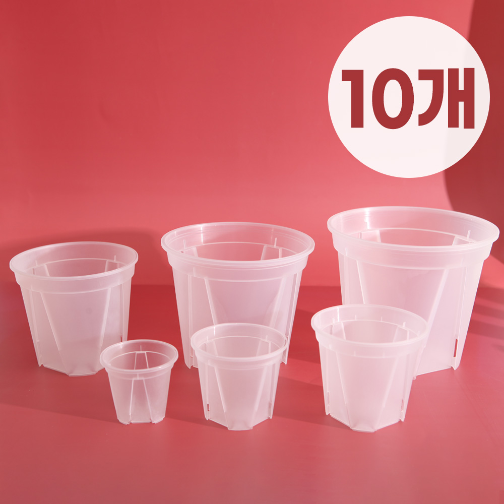 세경팜 플라스틱 투명 원형 일본 정품 슬릿화분 10개 삽목 슬릿분 11,500원