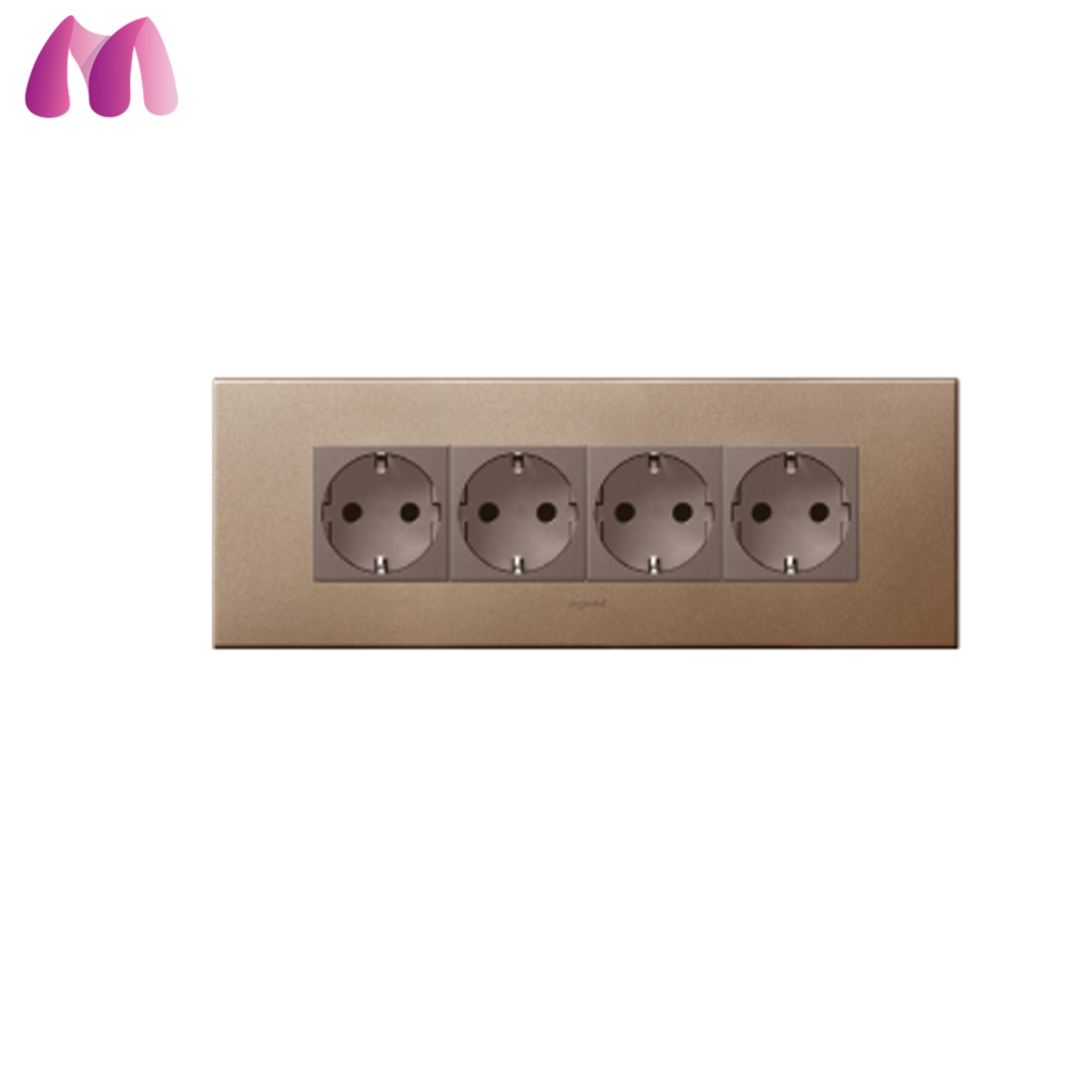 머슬전기 르그랑 유럽 아테오 4구 콘센트 샴페인 투톤 136,500원