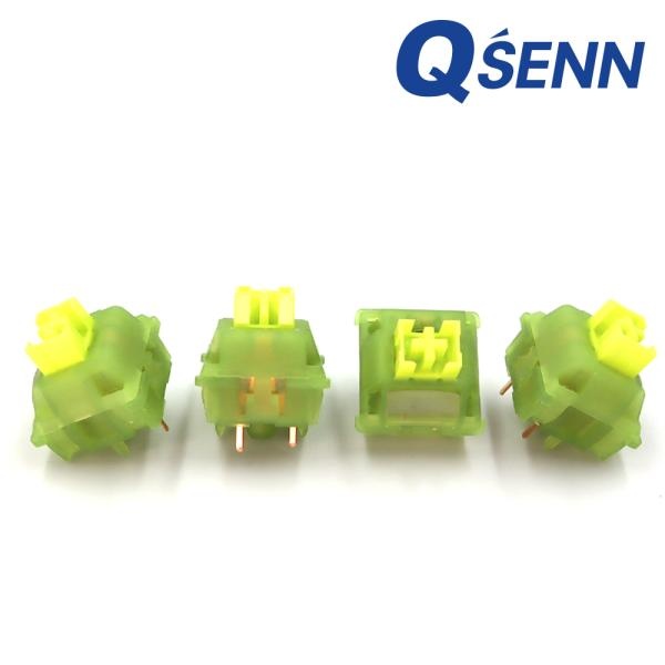 (QSENN) 기계식 축교환스위치, 큐센 오테뮤 저소음 라임축V3 택타일 5핀 35G (110EA) 22,000원