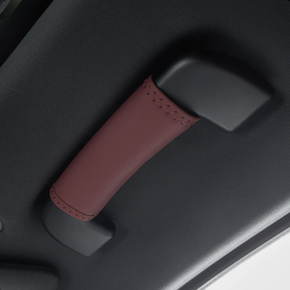 오토크루 프리미엄 레더 핸들그립 실내 손잡이 가죽커버 AC-i05, 와인, 4개 16,900원