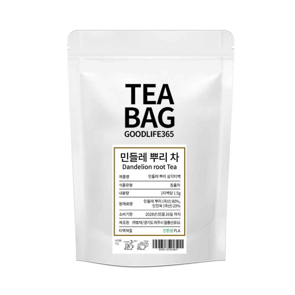 굿라이프365 민들레뿌리차 삼각티백 100개입, 100개입, 1개, 1.5g 27,800원