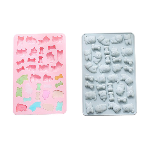 미니얼음 뼈다귀 강아지 실리콘몰드 34구 2종 세트, 블루, 핑크, 1세트 8,800원