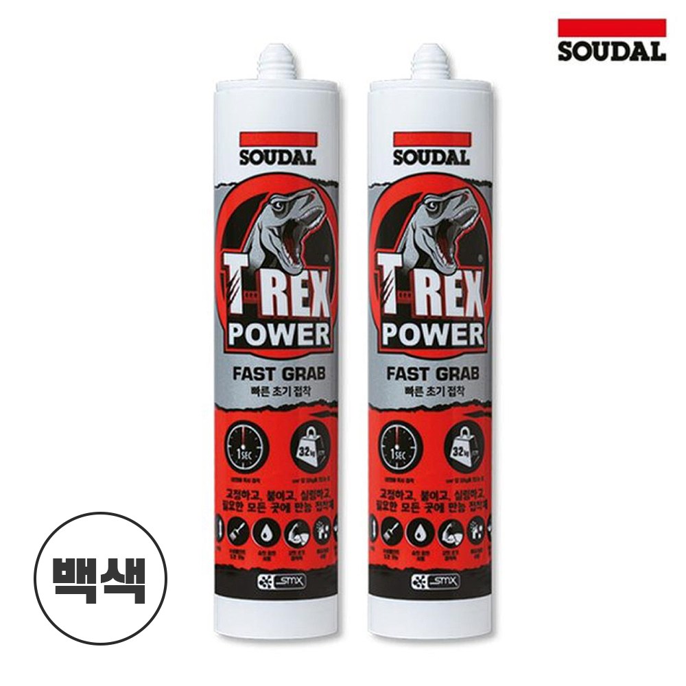 수달 티렉스 파워 패스트 그랩 백색 초강력 실리콘 접착제+노즐 세트 24,000원