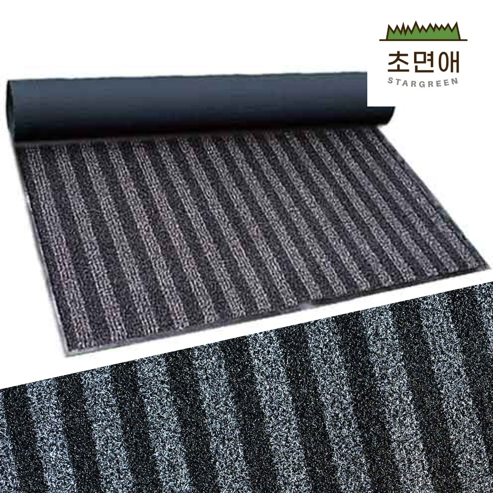 초면애 그린가드8 스트라이프 미끄럼방지 인조잔디 PVC쿠션매트 (120x100cm / 3컬러 선택), 그린가드8 회흑 스트라이프, 1개 36,750원