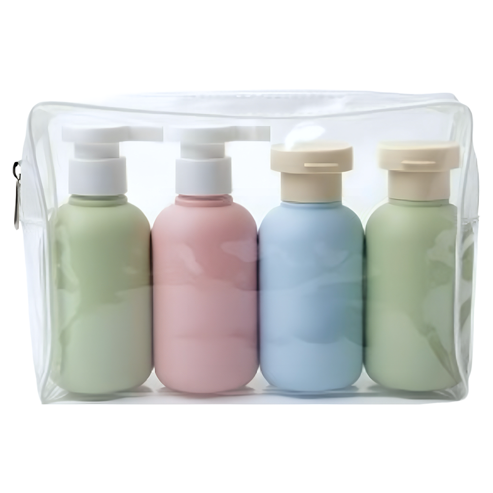 벨리안 여행용 공병 펌프형 100ml x 2p + 튜브형 100ml x 2p + 파우치 20 × 13 × 6 cm 세트 6,930원