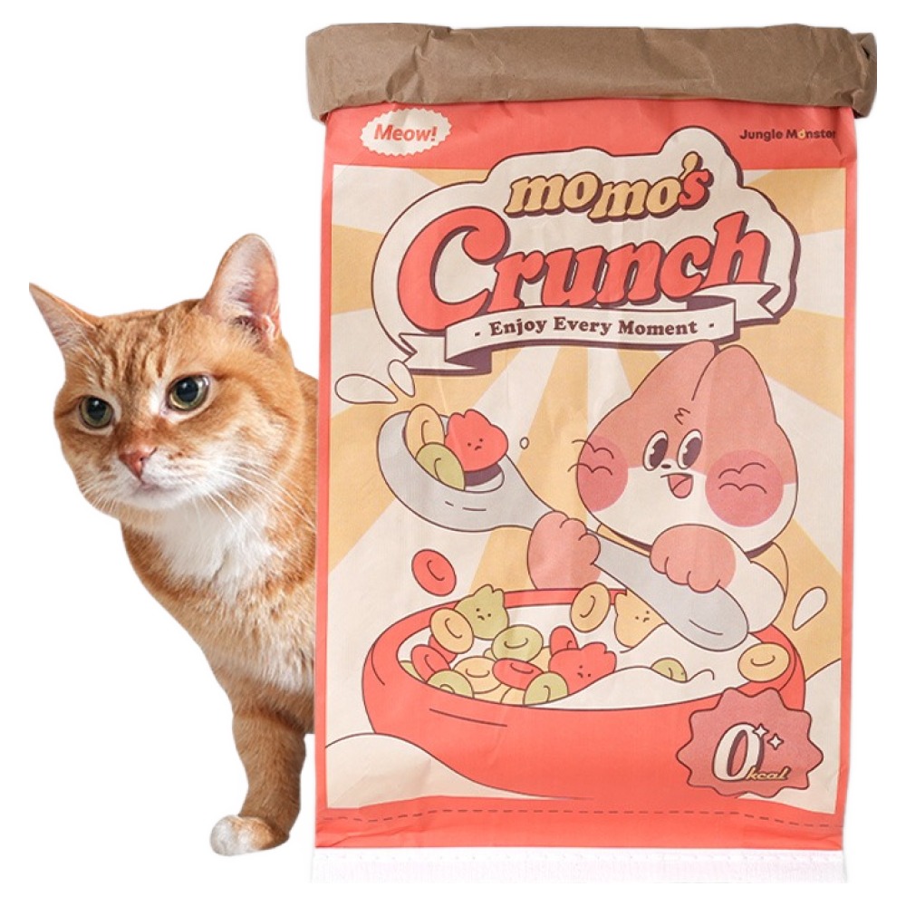 정글몬스터 고양이 모모의 크런치백 바스락 숨숨집, 오렌지, 1개 8,230원