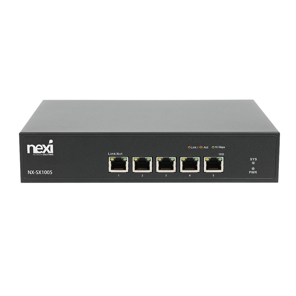 넥시 NX1409 기가비트 5포트 10G 스위칭 허브 NX-SX1005 랙마운트지원 246,960원