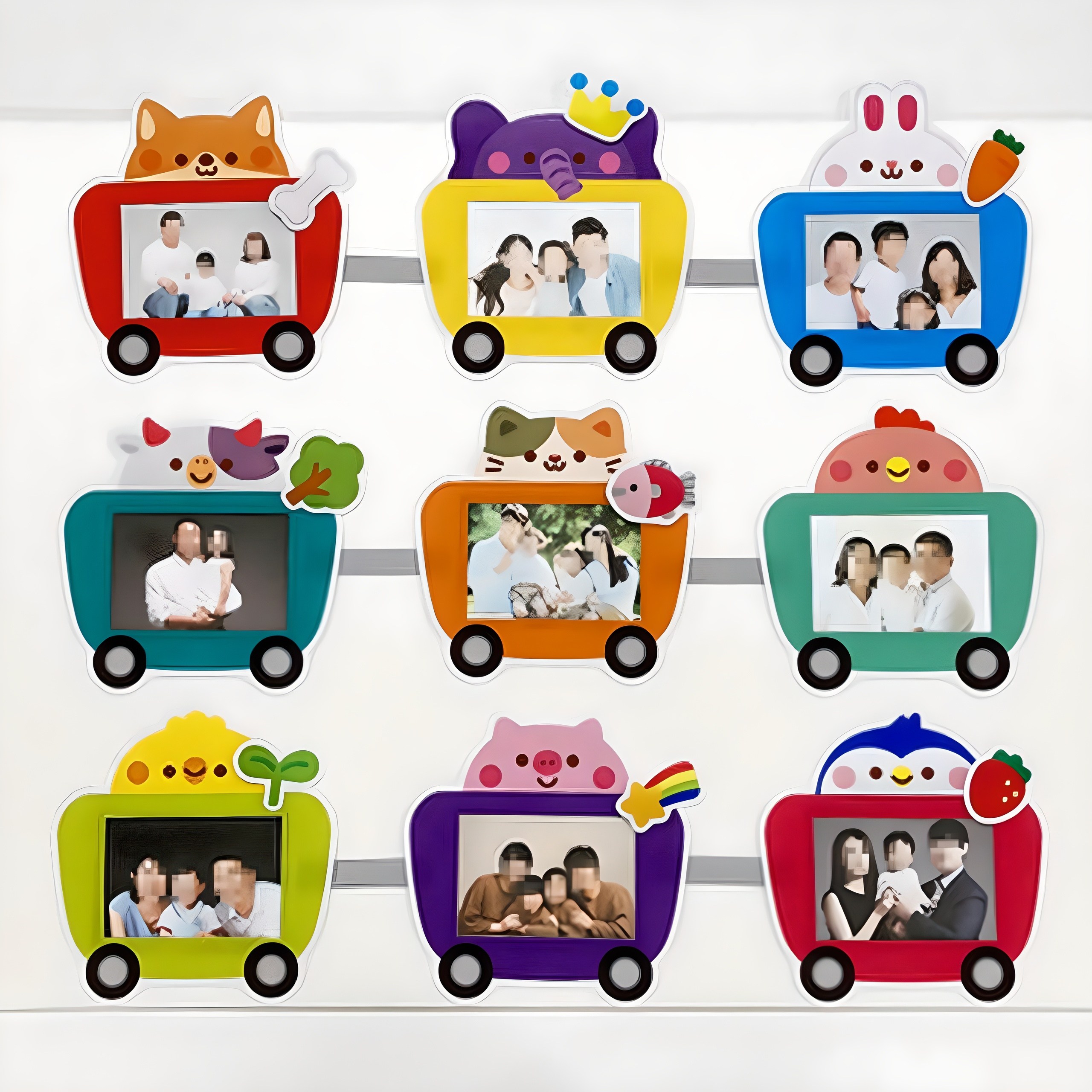 [줄리쌤엣홈]  동물기차 (9종)인쇄펠트지 어린이집 유치원 환경구성 촉감판 가족사진 15,280원