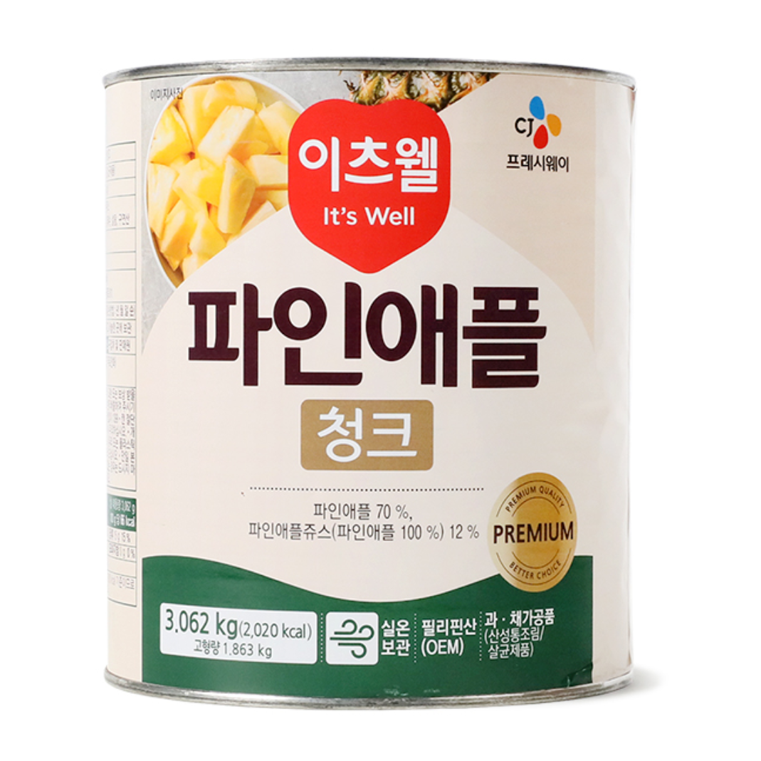 이츠웰 파인애플캔(슬라이스)3.062Kg 1,770,400원