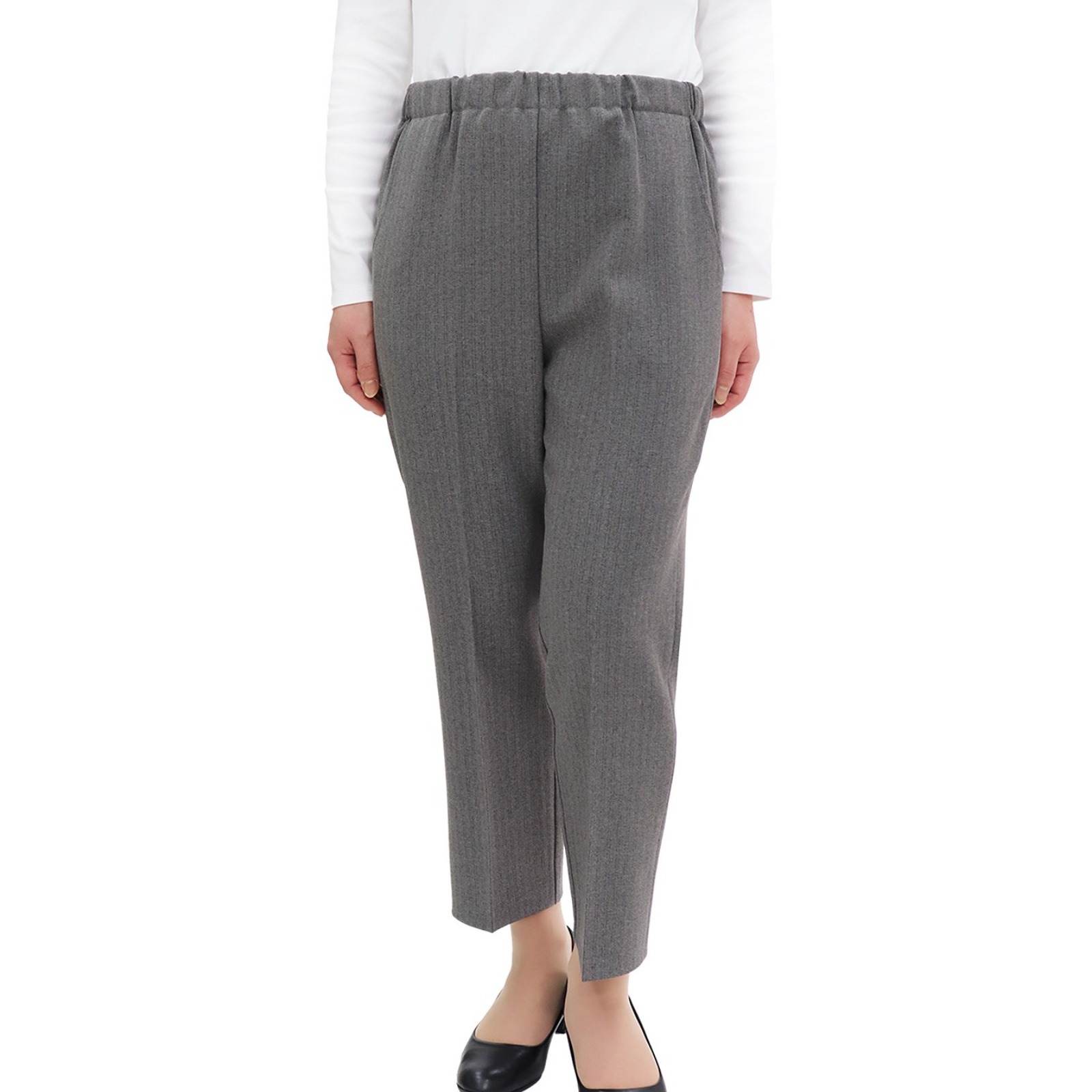 Made in Japan 봄여름가을용 허리편한 일본바지 세련된 헤링본 패턴 부모님 생신 명절 선물 병원 외출용 50대 60대 70대 중년여성 엄마옷 할머니옷 빅사이즈 9335 52,000원