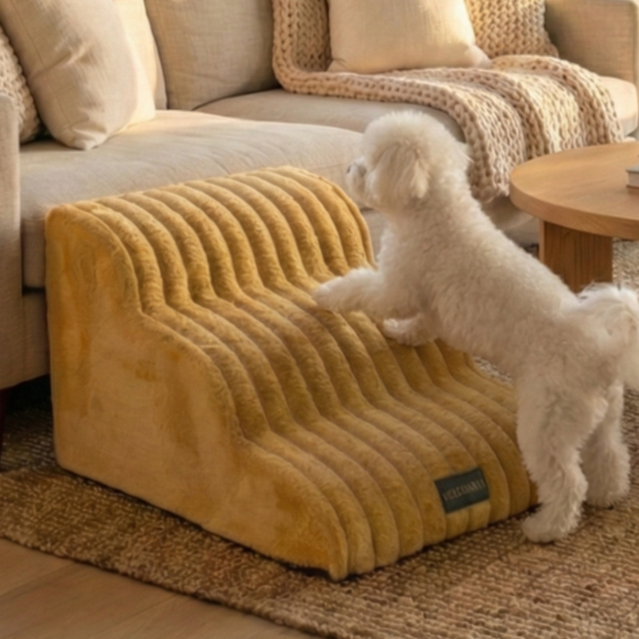 멍담 강아지 프리미엄 계단 극세사 견체공학 설계 2단 3단, 카멜, 1개 28,900원