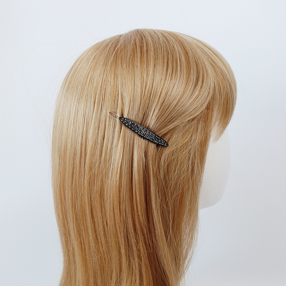 시크몽 프랑스핀 호피 마블 블랙 큐빅 스톤 5 cm 슬림 타원 앞머리 미니 수동 똑핀 6,500원