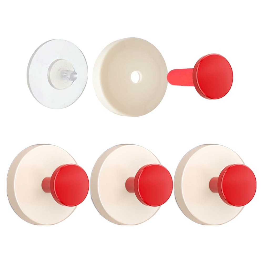 깔끔더하기 초강력 흡착 후크 무타공 큐방, 4개, 레드 7,000원