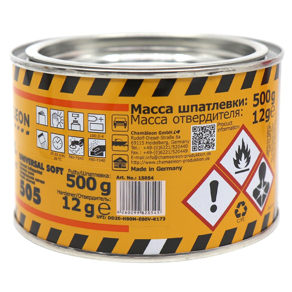 독일제 카멜레온 505 슈퍼소프트 판금 아연 퍼티 빠데 경화제포함 11,900원