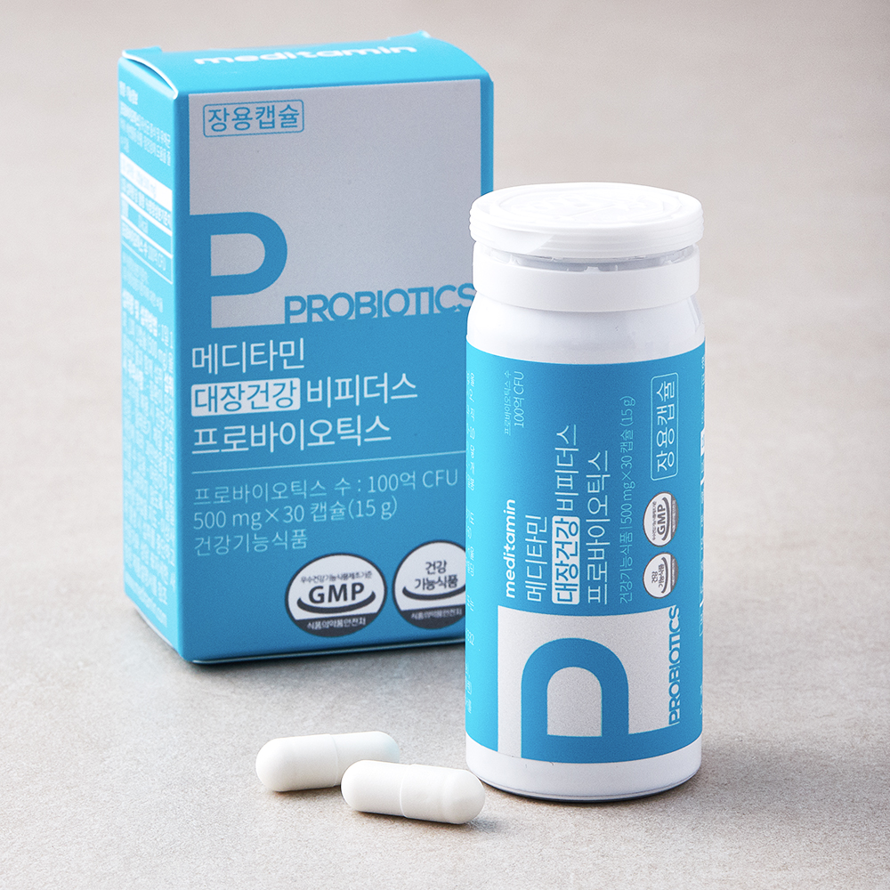 [로켓프레시] 메디타민 대장건강 비피더스 프로바이오틱스 15g, 30정, 1개 26,800원
