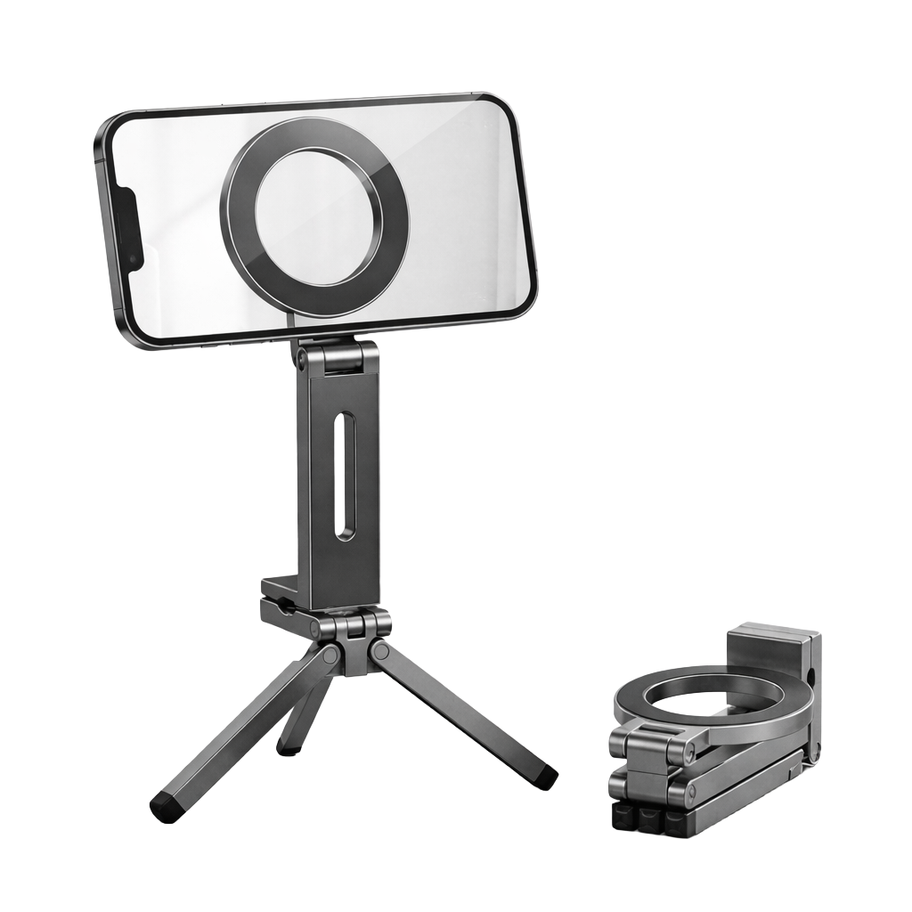 펄스기어 360도 맥세이프 여행용 휴대용 핸드폰 삼각대 거치대, 1개, 그레이, 단일상품 8,000원