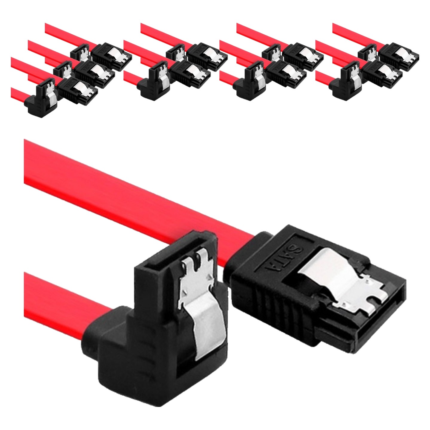 애니포트 칼국수형 SATA 3.0 ㄱ자형 케이블, 10개, 0.5m, 현재가 6,730원