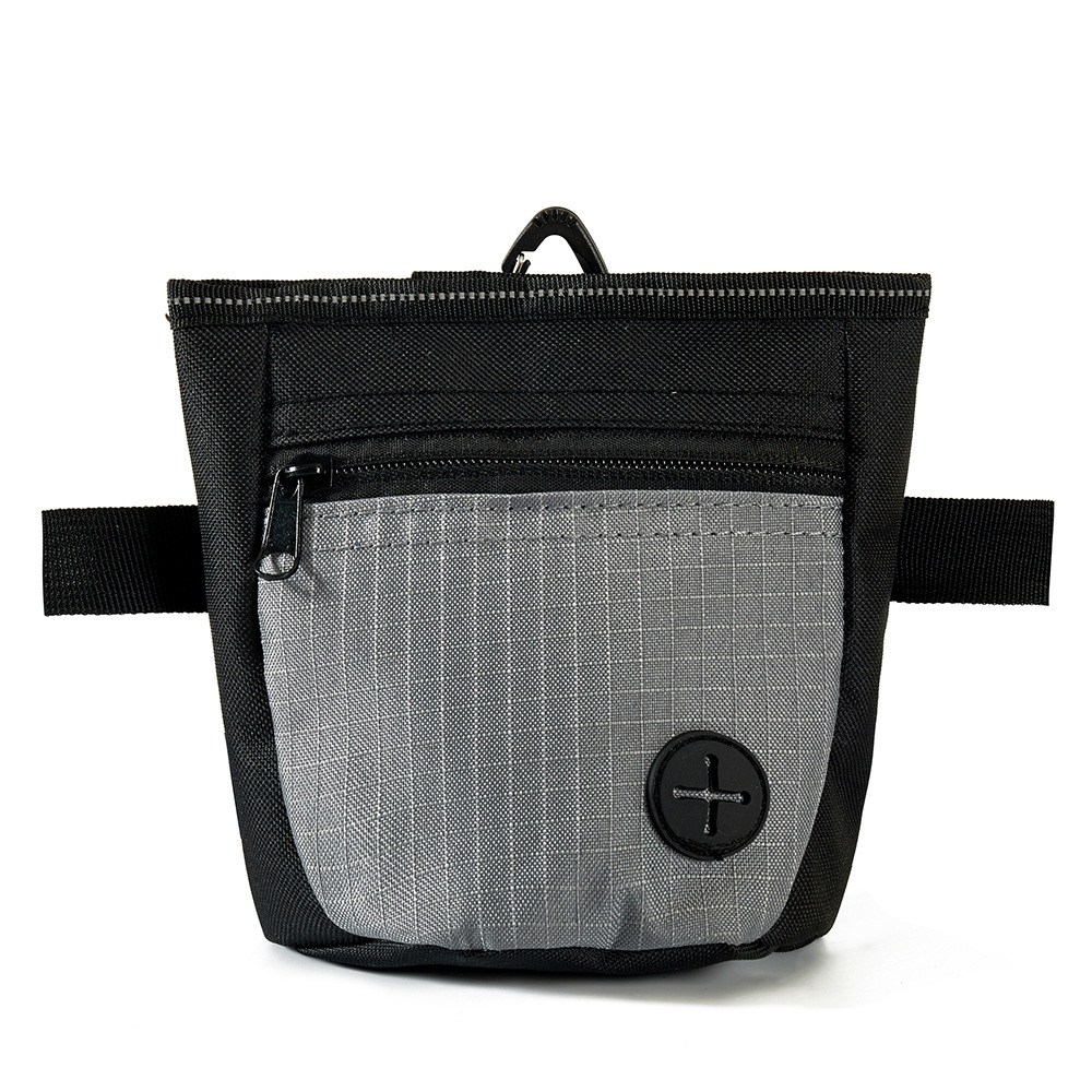 이지유 강아지 자석 포켓 트릿백 산책 간식주머니 훈련가방, 1개, 블랙, 현재가 14,800원