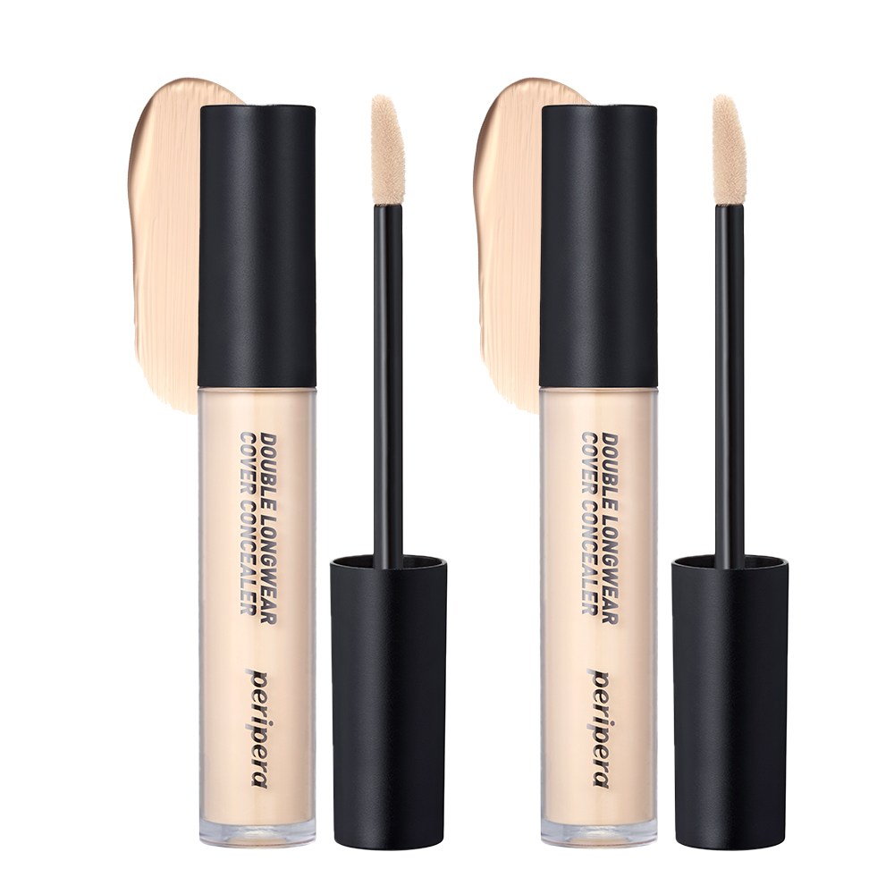 [1+1] 페리페라 더블 롱웨어 커버 컨실러, 001 퓨어아이보리, 2개 9,600원