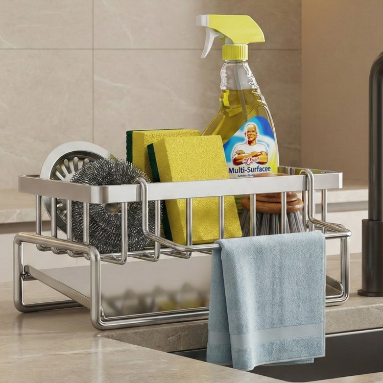 AFUNX 올스텐 304 자동 물빠짐 수세미 건조 거치대, 1개, 스테인리스 6,900원