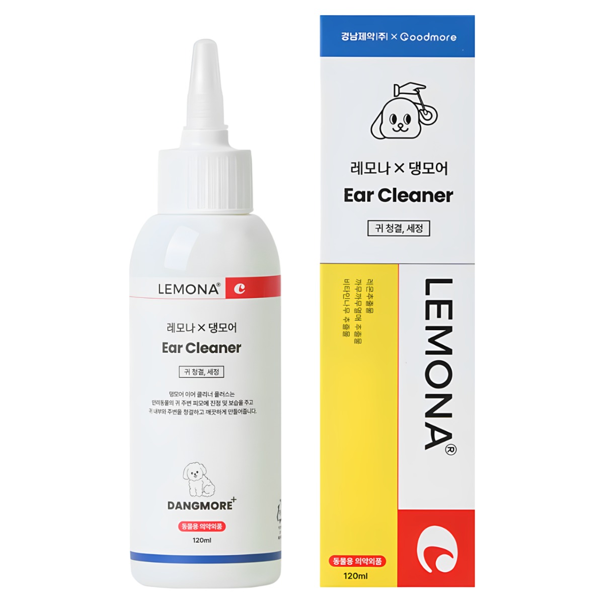 레모나 댕모어 강아지 고양이 귀세정제 이어클리너 귀지 냄새 케어, 120ml, 1개 5,090원