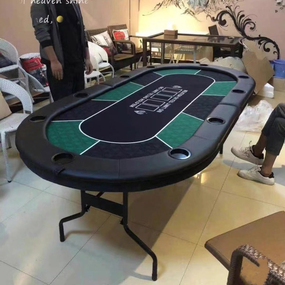 텍사스 홀덤 8인 테이블 경기 접이식 체스 진한검정 회색 펜션 세트 인용 원형테이블 게임 354,200원