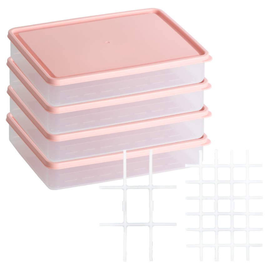 비트리 시즌2 부드럽게 휘어지는 냉동 정리용기 세트 핑크 28,100원